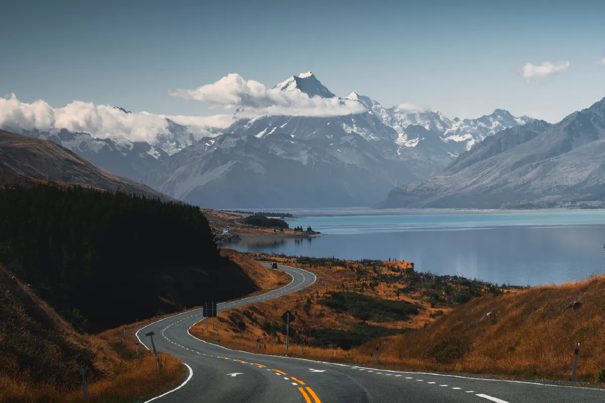 Aoraki/Mount Cook is New Zealand’s highest peak, towering at 3,724 metres (12,218 feet) in the Southern Alps.