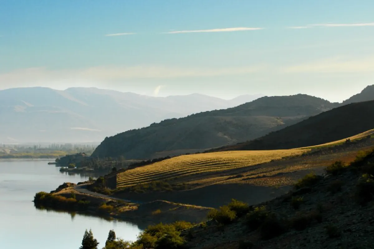 A wide-angle landscape of snow-capped peaks and the braided rivers of the Tasman Valley, a stunning elopement backdrop.